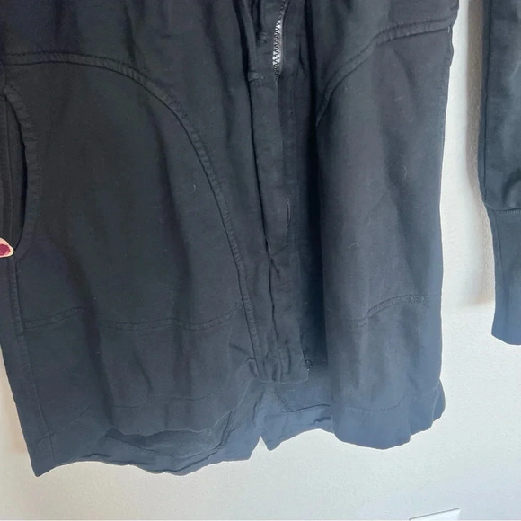 NWOT Prairie Underground Black Cotton Asymmetric Zip Mid Length Cloak Medium - Picture 9 of 14